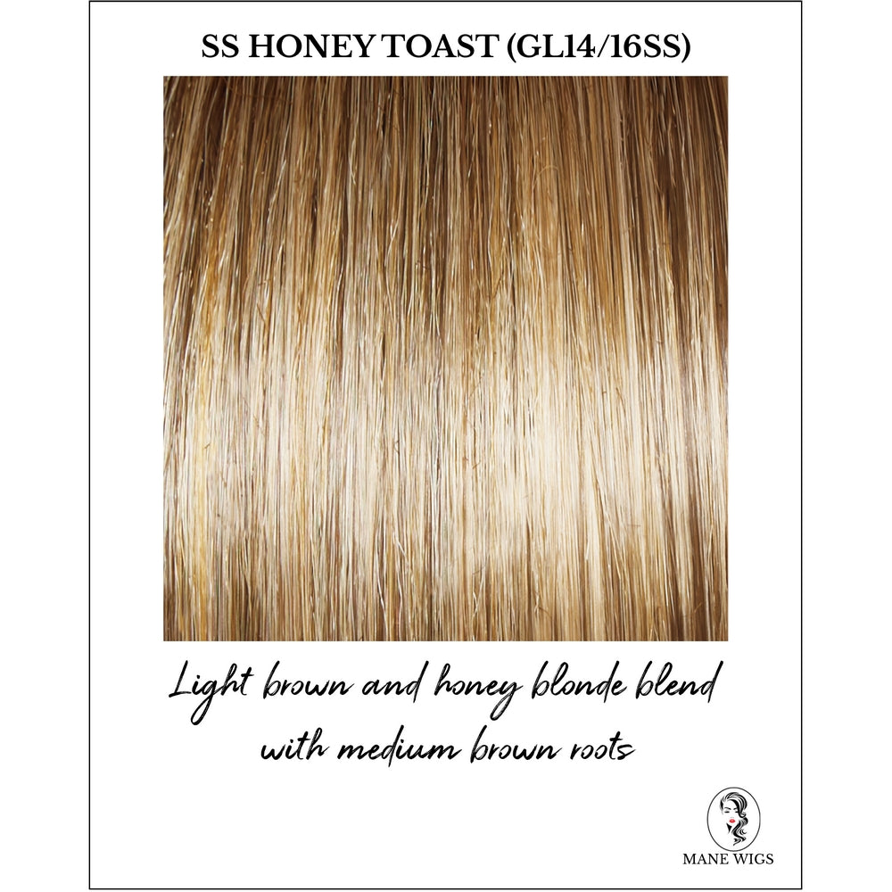 SS Honey Toast (GL14/16SS)-Light brown and honey blonde blend with medium brown roots