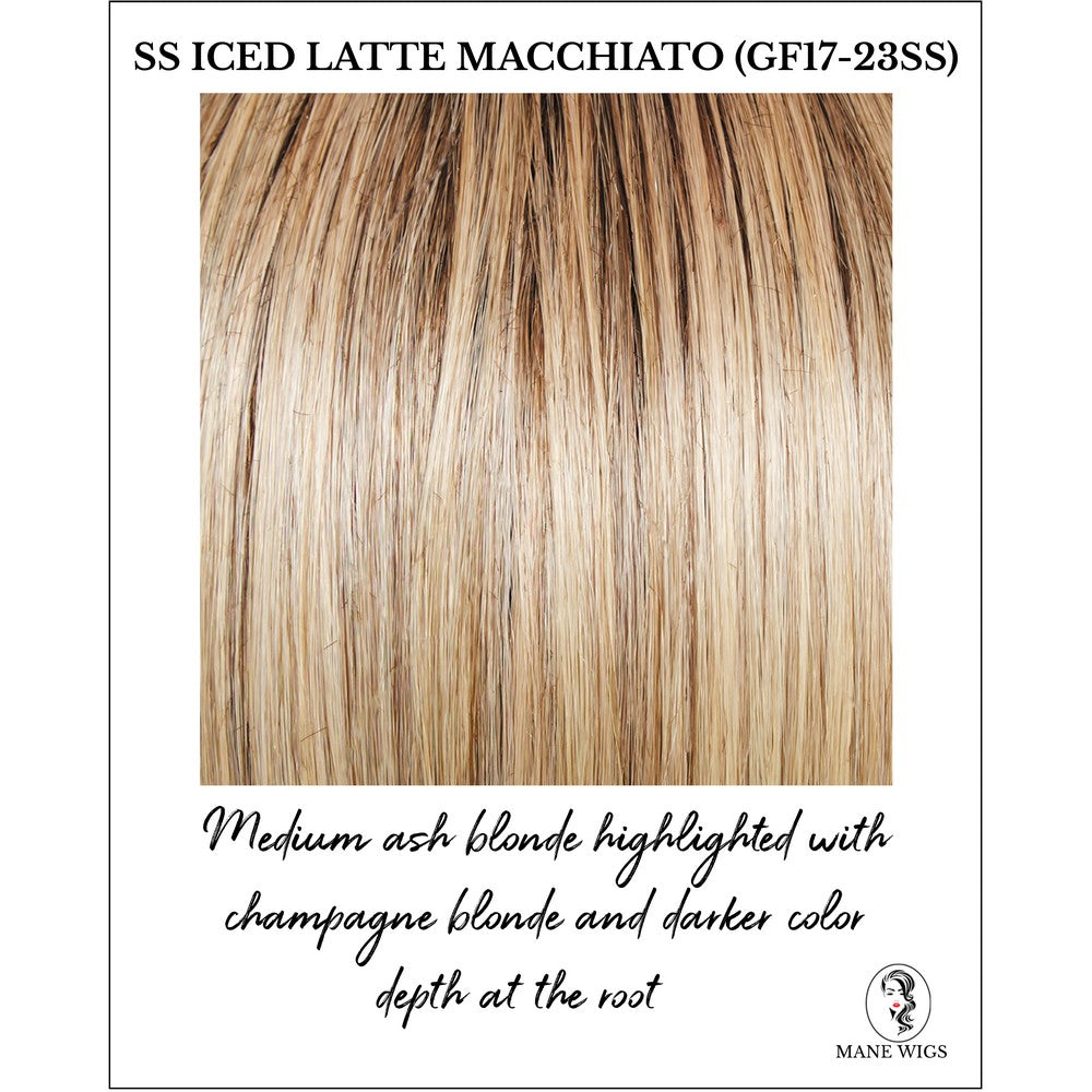 SS Iced Latte Macchiato (GF17-23SS)-Medium ash blonde highlighted with champagne blonde and darker color depth at the root