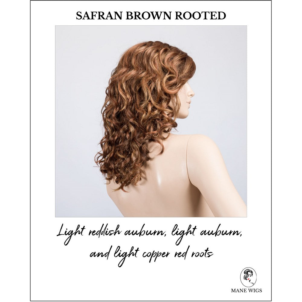 Wanted in Safran Brown Rooted-Light reddish auburn, light auburn, and light copper red roots