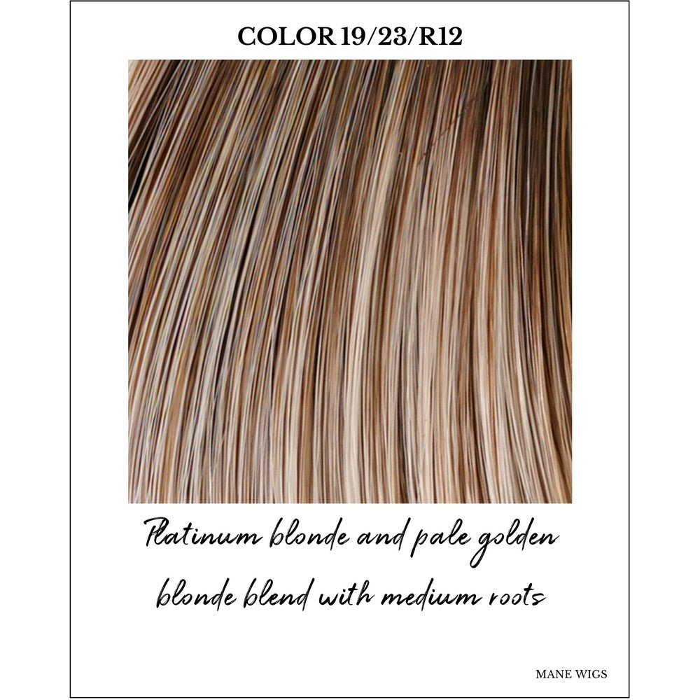 Biscotti Blonde (19/23/R12)-Platinum blonde and pale golden blonde blend with medium roots