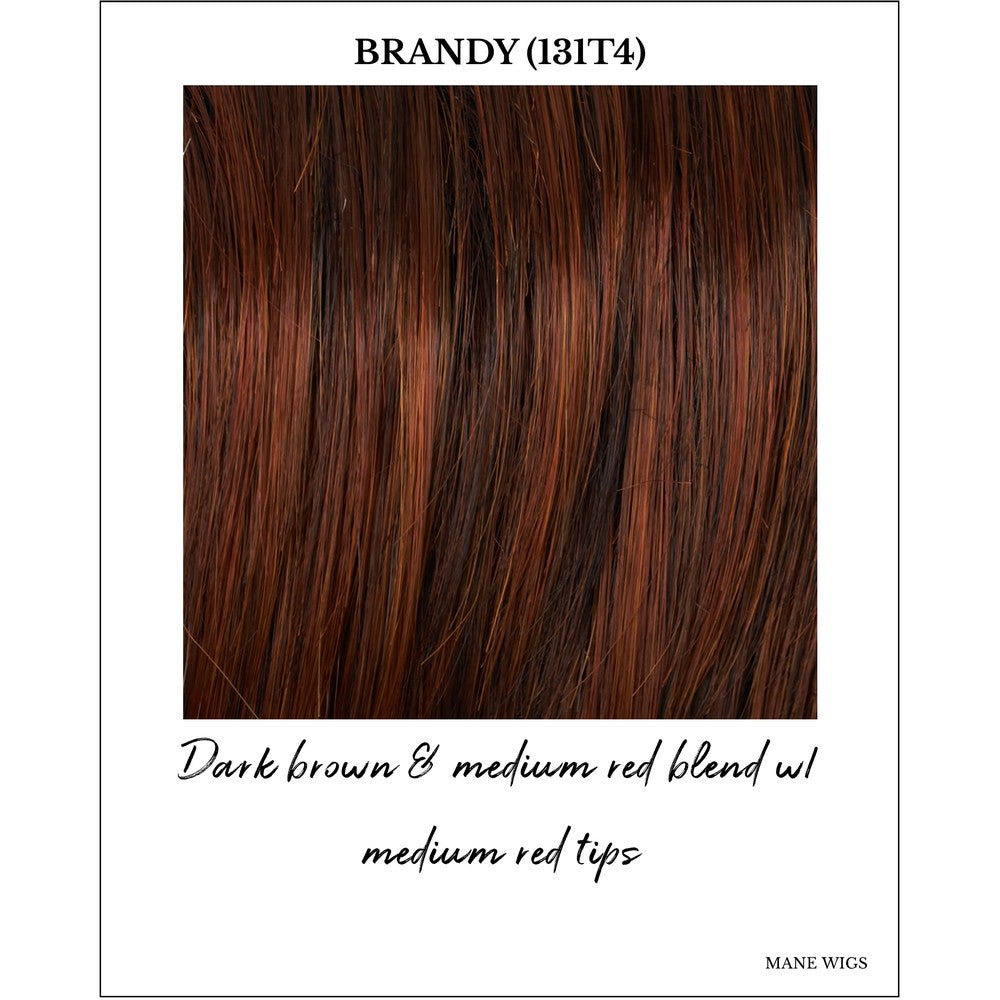 Brandy (131T4)-Dark brown & medium red blend w/ medium red tips