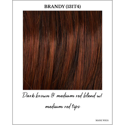 Brandy (131T4)-Dark brown & medium red blend w/ medium red tips