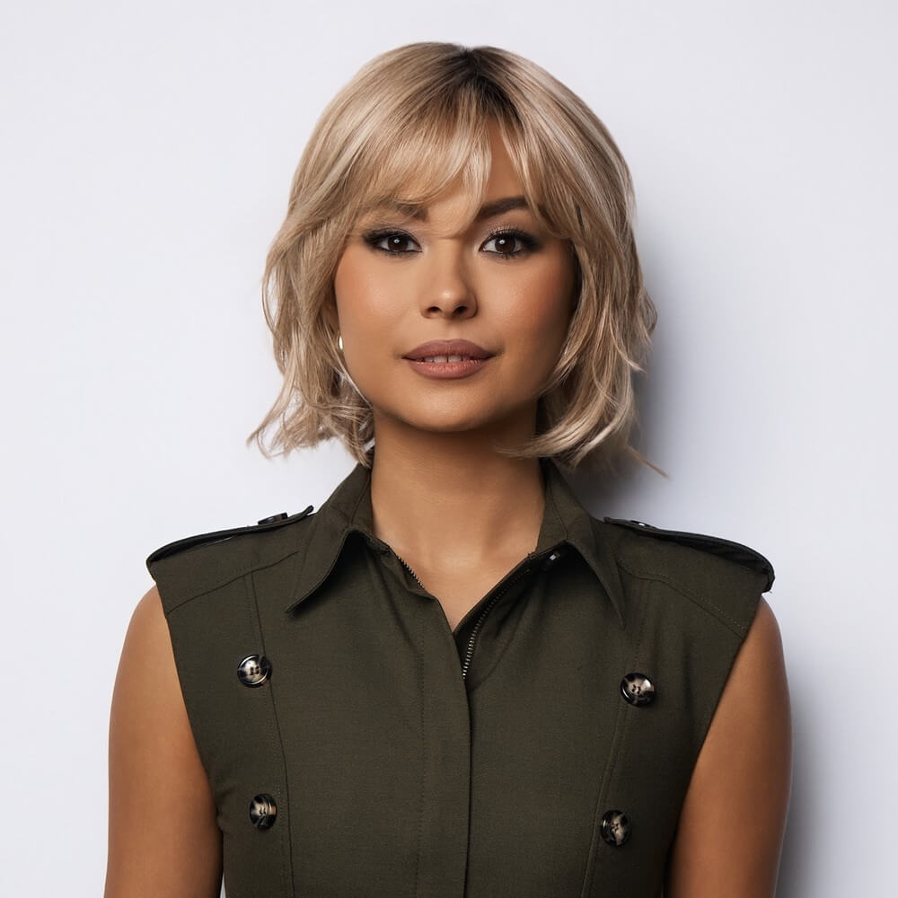Brann by Rene of Paris wig in Sandy Beige Blond-R