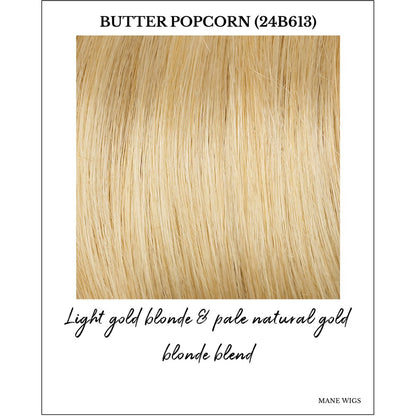 Butter Popcorn (24B613)-Light gold blonde & pale natural gold blonde blend