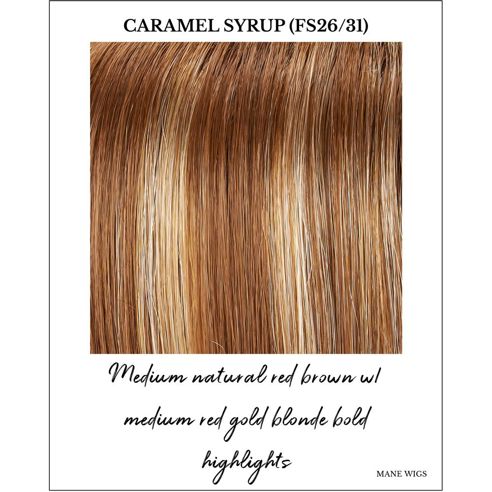 Caramel Syrup (FS26/31)-Medium natural red brown w/ medium red gold blonde bold highlights