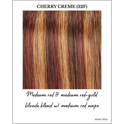 Cherry Creme (32F)-Medium red & medium red-gold blonde blend w/ medium red nape