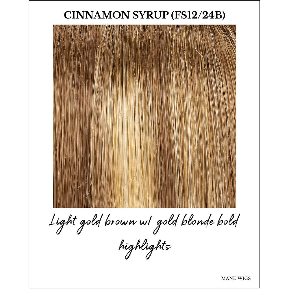 Cinnamon Syrup (FS12/24B)-Light gold brown w/ gold blonde bold highlights