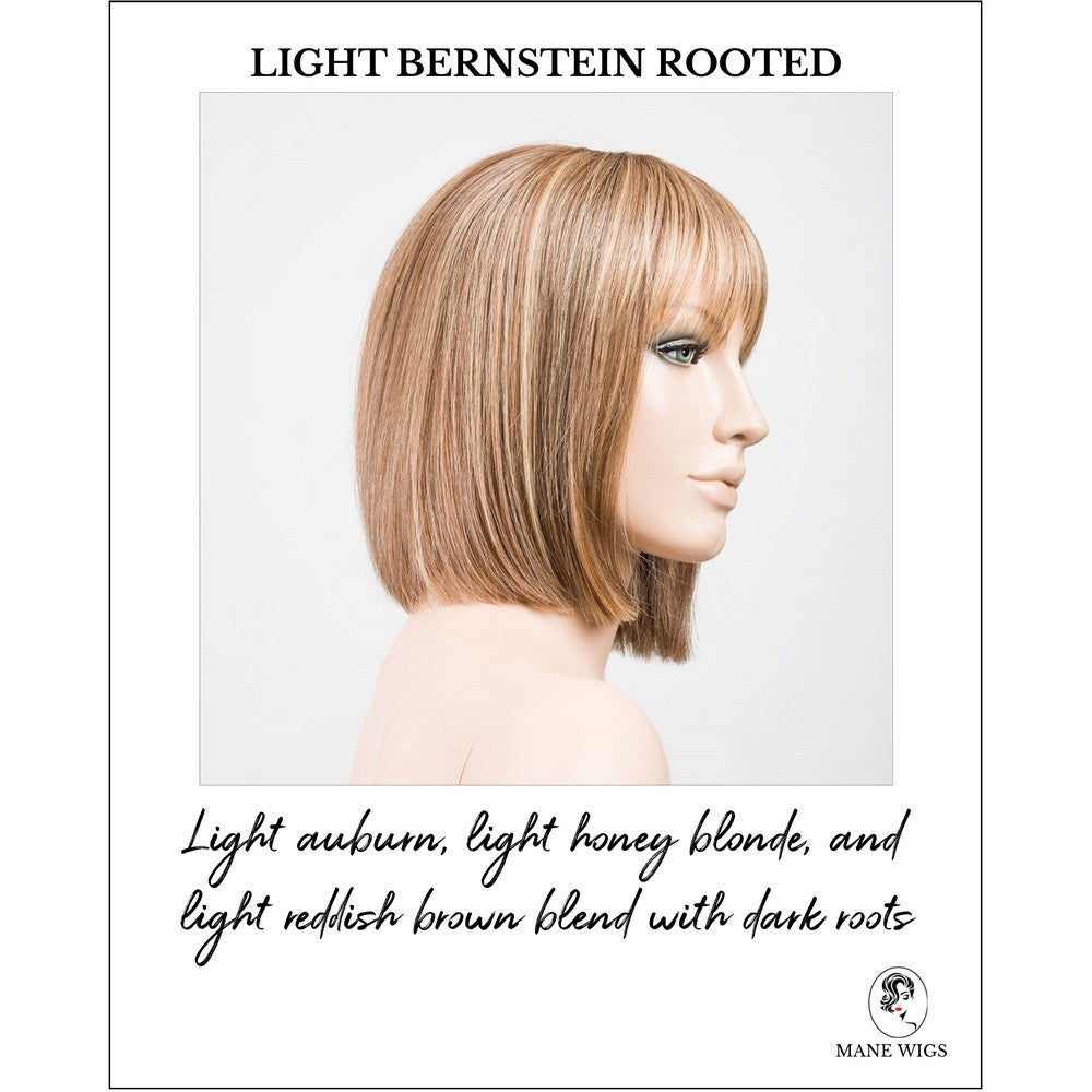 Cleo wig by Ellen Wille in Light Bernstein Rooted-Light auburn, light honey blonde, and light reddish brown blend with dark roots