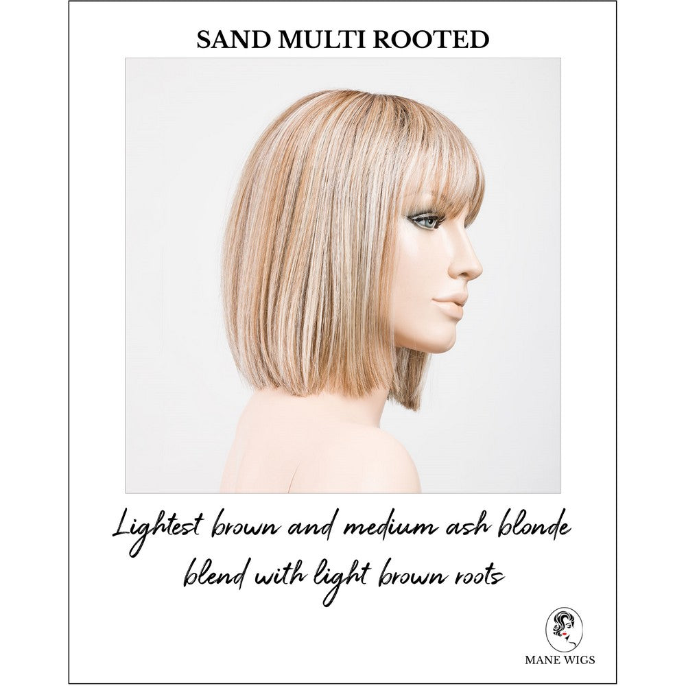 Cleo wig by Ellen Wille in Sand Multi Rooted-Lightest brown and medium ash blonde blend with light brown roots