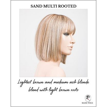 Cleo wig by Ellen Wille in Sand Multi Rooted-Lightest brown and medium ash blonde blend with light brown roots