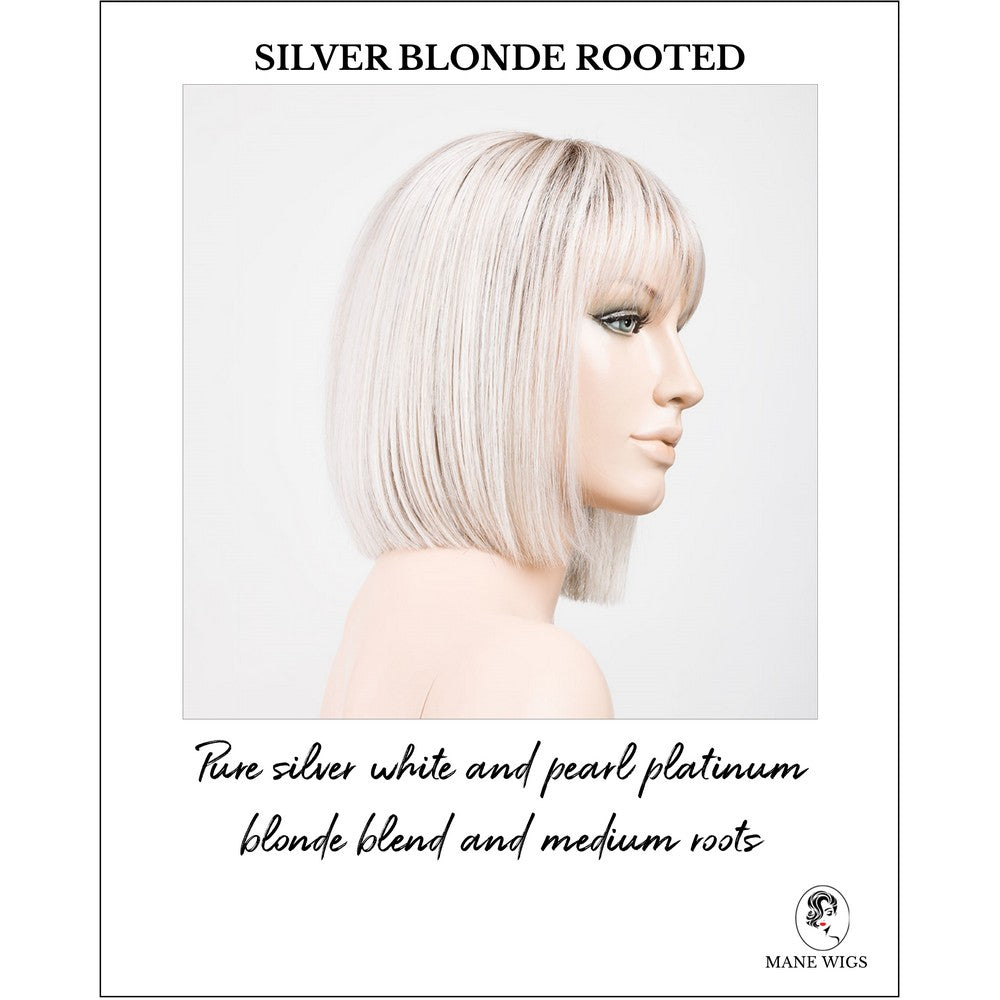 Cleo wig by Ellen Wille in Silver Blonde Rooted-Pure silver white and pearl platinum blonde blend and medium roots