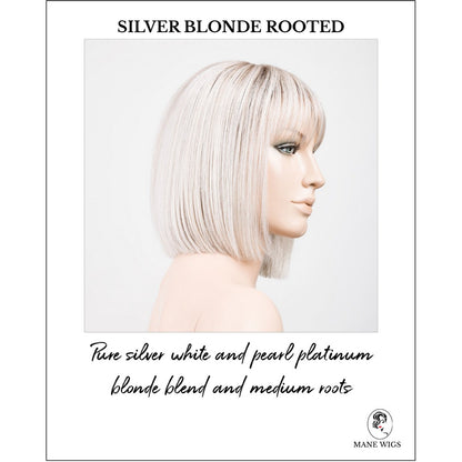 Cleo wig by Ellen Wille in Silver Blonde Rooted-Pure silver white and pearl platinum blonde blend and medium roots