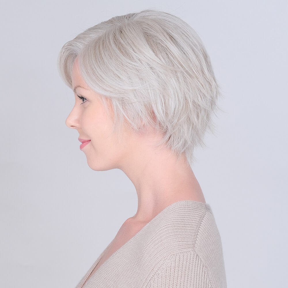 Clover by Belle Tress wig in Coconut Silver Blonde Image 5