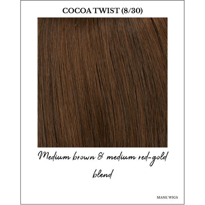 Cocoa Twist (8/30)-Medium brown & medium red-gold blend