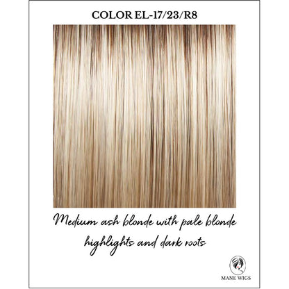 EL-17/23/R8-Beige blonde auburn blonde blend with medium brown roots