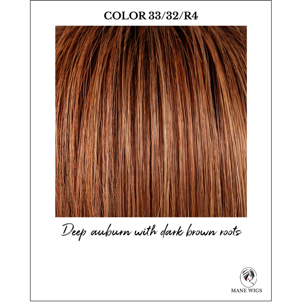 Spiced Merlot (33/32/R4)-Dark auburn with dark brown roots