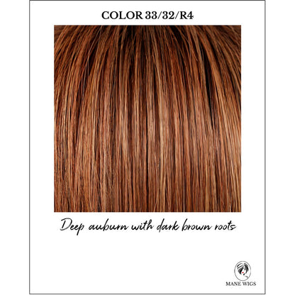 Spiced Merlot (33/32/R4)-Dark auburn with dark brown roots