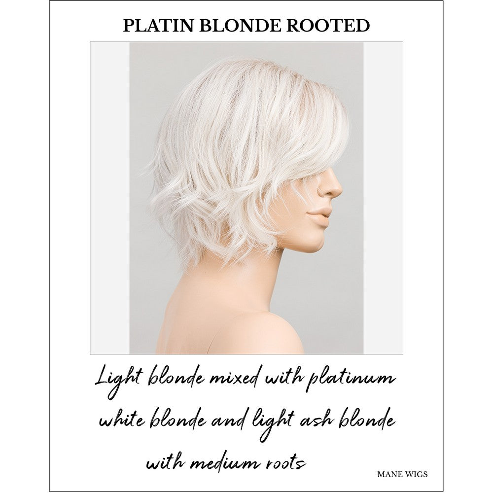 Cookie by Ellen Wille wig in Platin Blonde Rooted-Light blonde mixed with platinum white blonde and light ash blonde with medium roots
