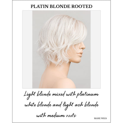Cookie by Ellen Wille wig in Platin Blonde Rooted-Light blonde mixed with platinum white blonde and light ash blonde with medium roots
