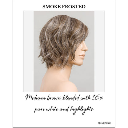 Cookie by Ellen Wille wig in Smoke Frosted-Medium brown blended with 35% pure white and highlights