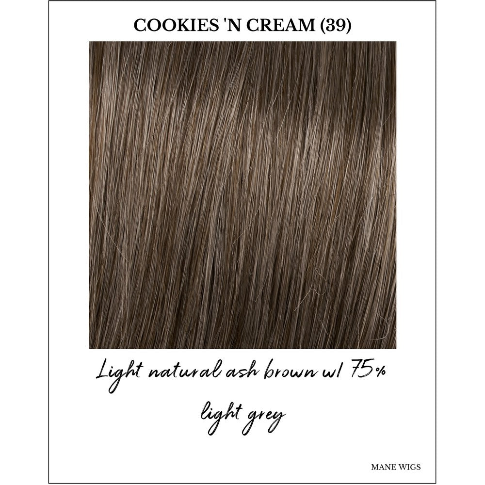 Cookies 'n Cream (39)-Light natural ash brown w/ 75% light grey