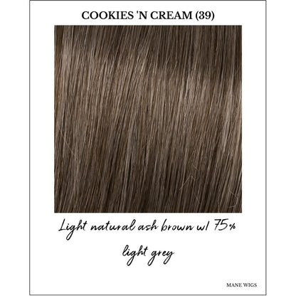 Cookies 'n Cream (39)-Light natural ash brown w/ 75% light grey