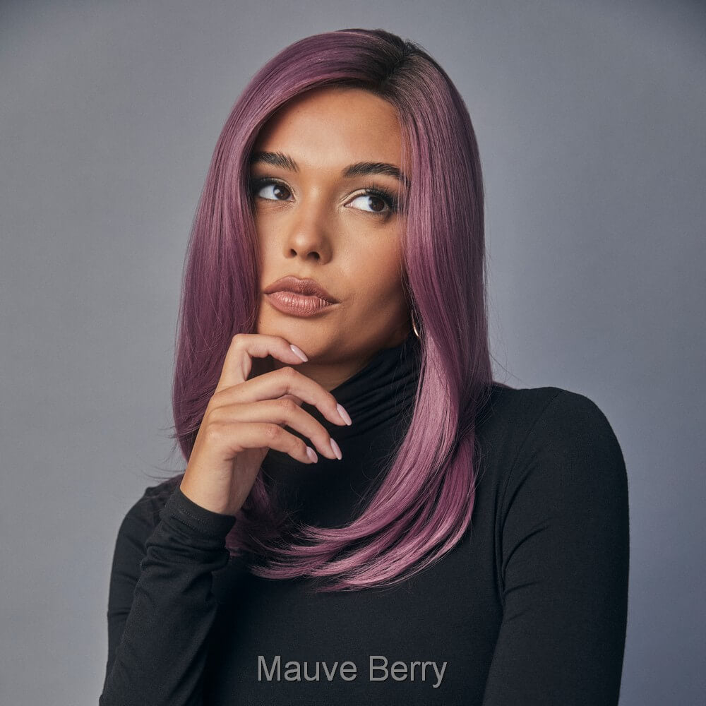 Cosmo Sleek by Rene of Paris wig in Mauve Berry Image 1