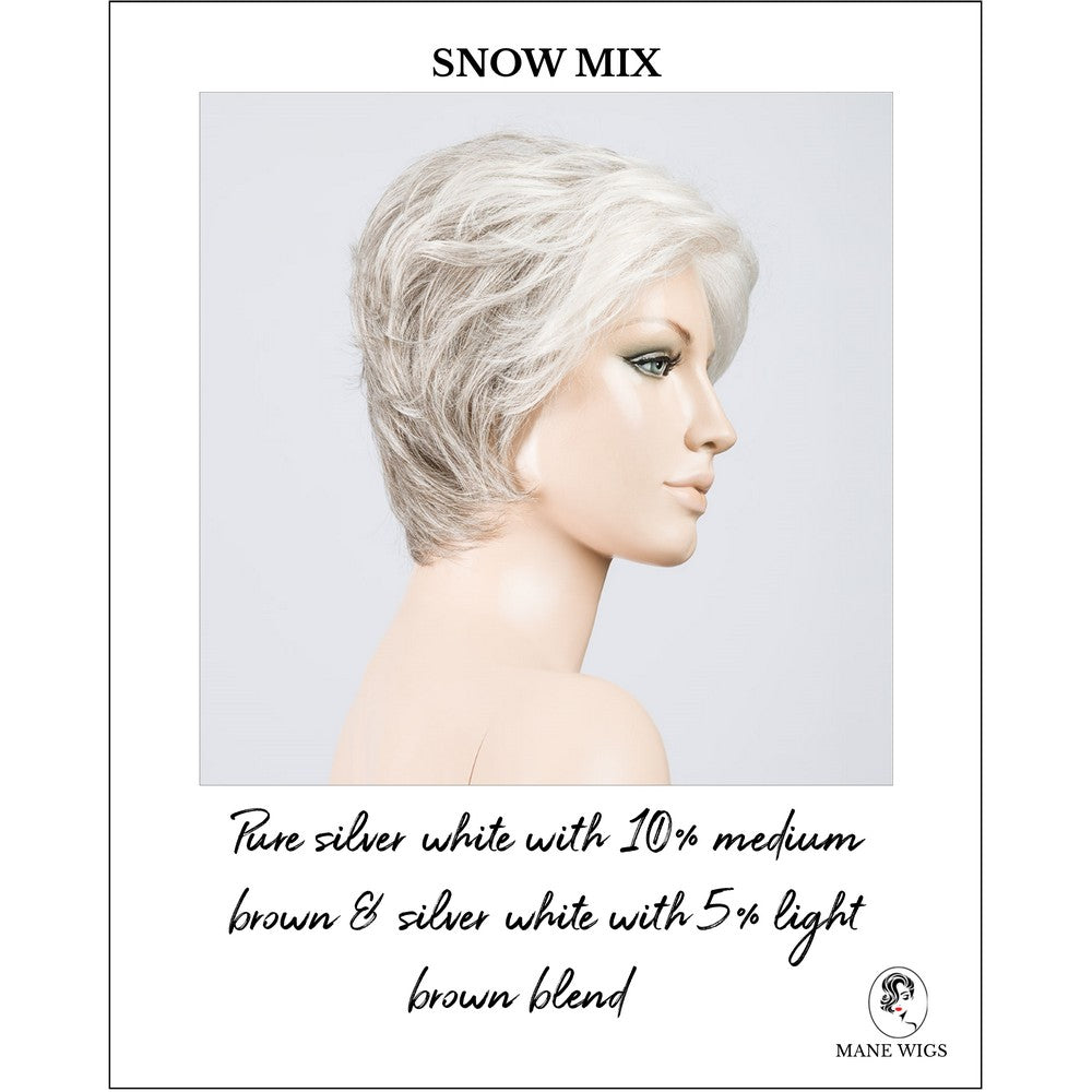 Cover wig by Ellen Wille in Snow Mix-Pure silver white with 10% medium brown & silver white with 5% light brown blend