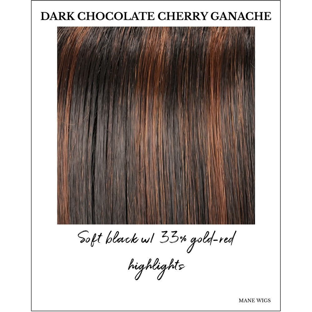 Dark Chocolate Cherry Ganache (1BRH30)-Soft black w/ 33% gold-red highlights