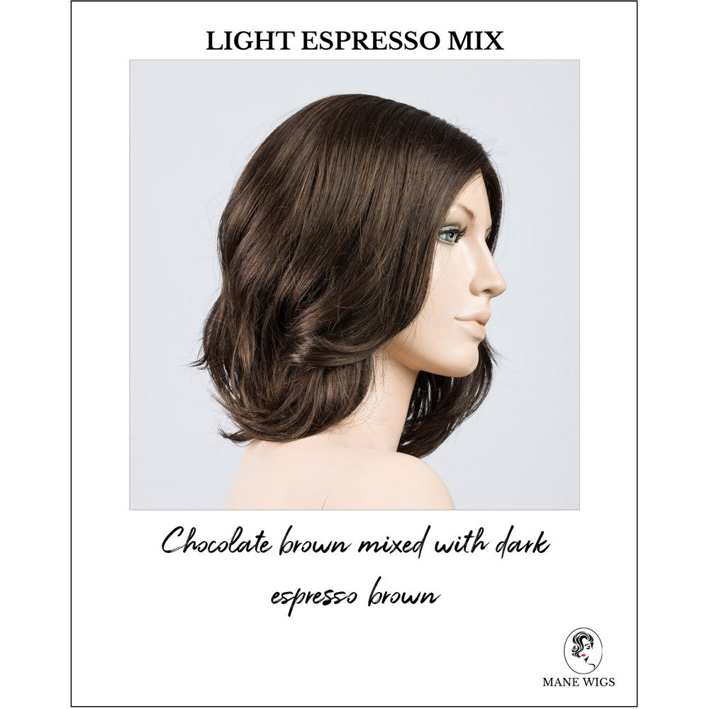 Destiny wig by Ellen Wille in Light Espresso Mix-Chocolate brown mixed with dark espresso brown
