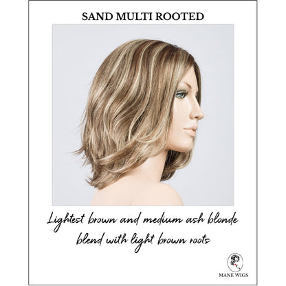 Destiny wig by Ellen Wille in Sand Multi Rooted-Lightest brown and medium ash blonde blend with light brown roots