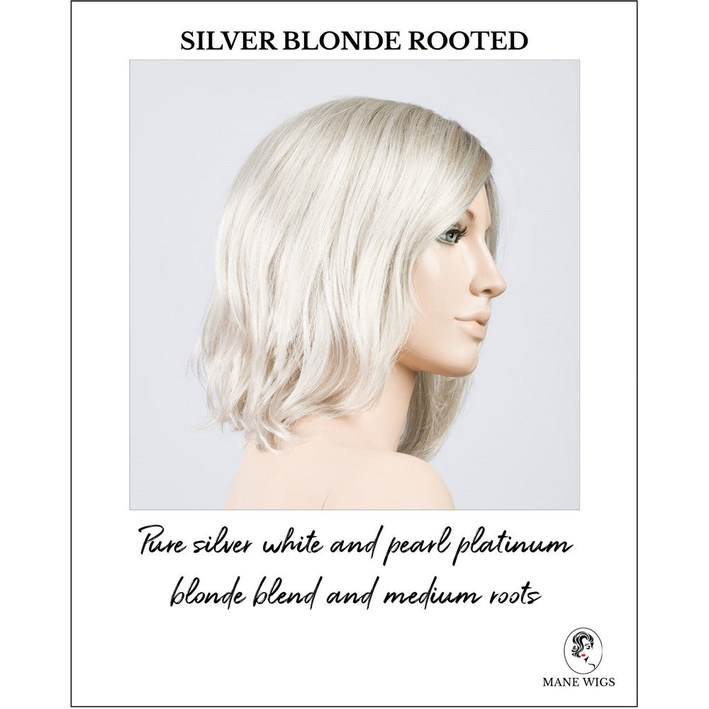 Destiny wig by Ellen Wille in Silver Blonde Rooted-Pure silver white and pearl platinum blonde blend and medium roots