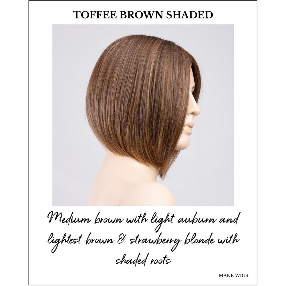 Dua by Ellen Wille in Toffee Brown Shaded-Medium brown with light auburn and lightest brown & strawberry blonde with shaded roots