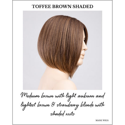 Dua by Ellen Wille in Toffee Brown Shaded-Medium brown with light auburn and lightest brown & strawberry blonde with shaded roots