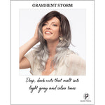 Load image into Gallery viewer, Orchid by Estetica wig in GRAYDIENT STORM-Deep, dark roots that melt into light gray and silver tones
