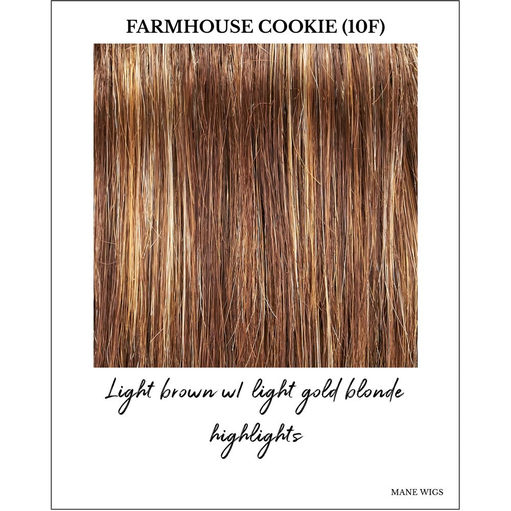 Farmhouse Cookie (10F)-Light brown w/ light gold blonde highlights