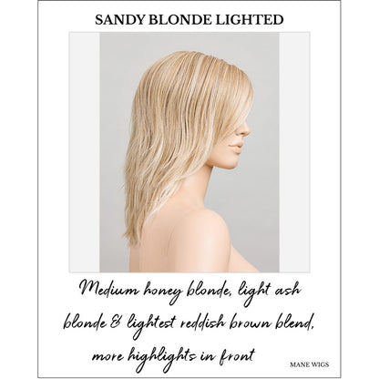 Flow by Ellen Wille wig in Sandy Blonde Lighted-Medium honey blonde, light ash blonde & lightest reddish brown blend, more highlights in front