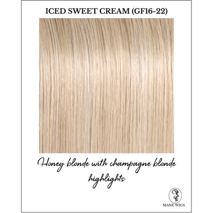 Iced Sweet Cream (GF16-22)-Honey blonde with champagne blonde highlights