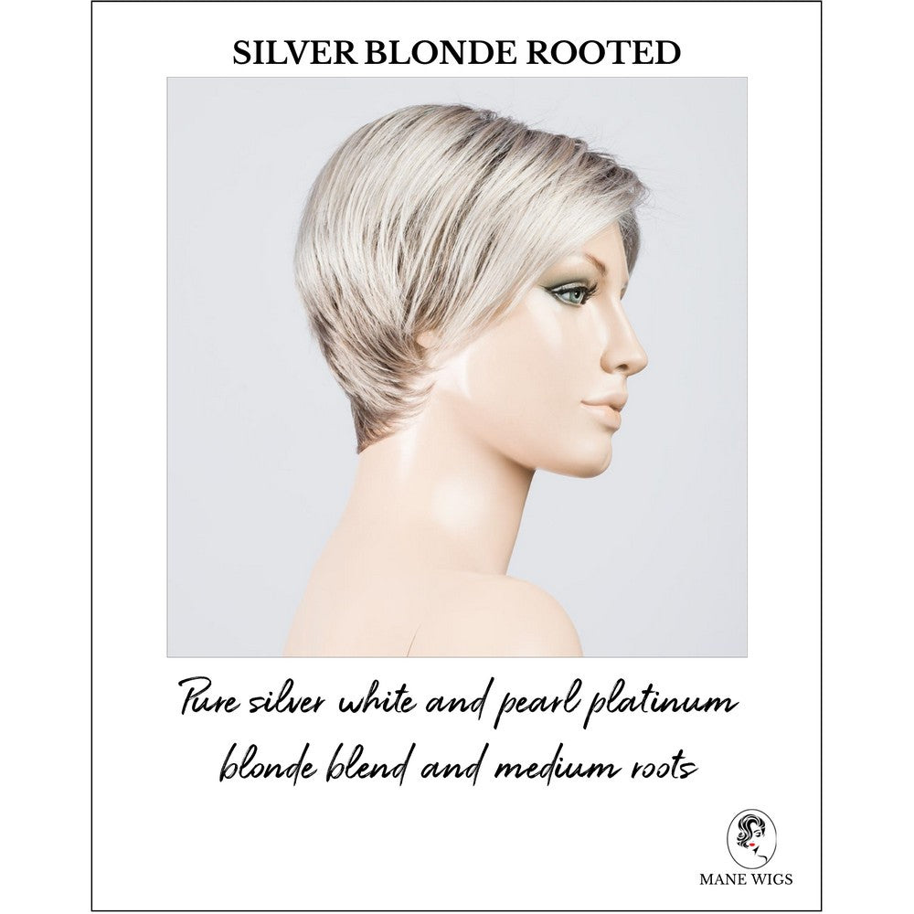 Jump wig by Ellen Wille in Silver Blonde Rooted-Pure silver white and pearl platinum blonde blend and medium roots