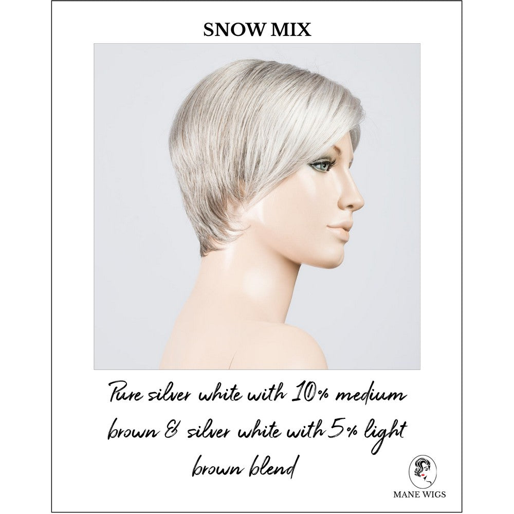 Jump wig by Ellen Wille in Snow Mix-Pure silver white with 10% medium brown & silver white with 5% light brown blend