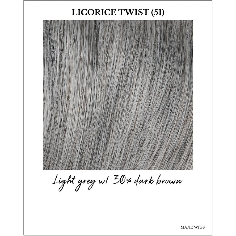 Licorice Twist (51)-Light grey w/ 30% dark brown