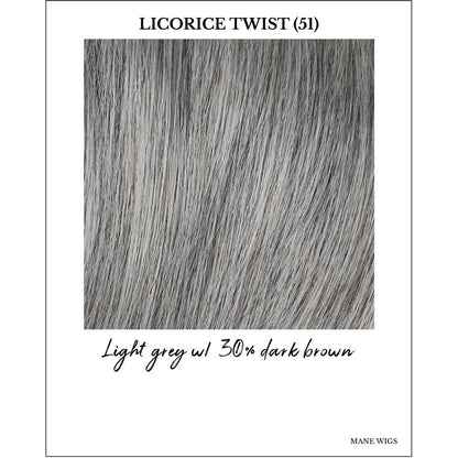 Licorice Twist (51)-Light grey w/ 30% dark brown