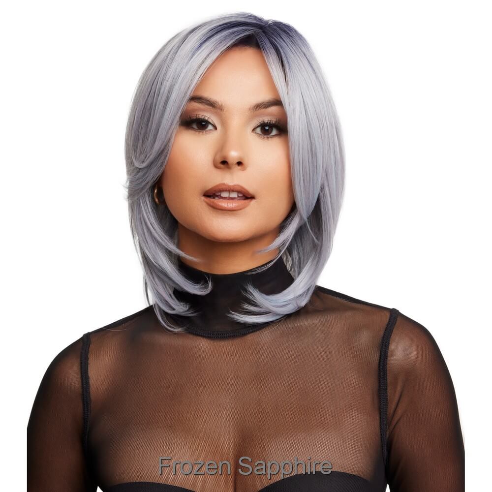 Luxe Sleek by Rene of Paris wig in Frozen Sapphire Image 3