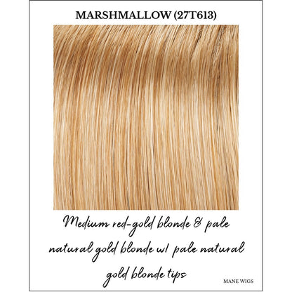 Marshmallow (27T613)-Medium red-gold blonde & pale natural gold blonde w/ pale natural gold blonde tips