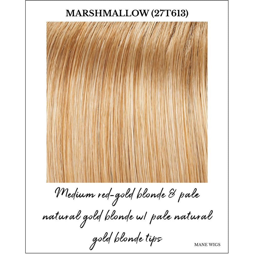 Marshmallow (27T613)-Medium red-gold blonde & pale natural gold blonde w/ pale natural gold blonde tips