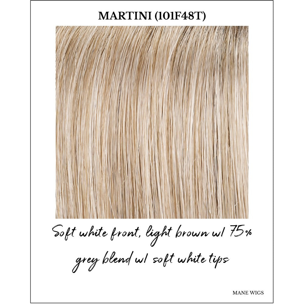Martini (101F48T)-Soft white front, light brown w/ 75% grey blend w/ soft white tips