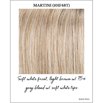 Martini (101F48T)-Soft white front, light brown w/ 75% grey blend w/ soft white tips