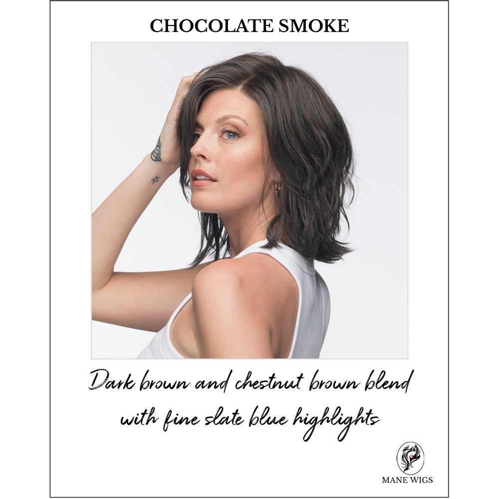 CHOCOLATE SMOKE-Dark brown and chestnut brown blend with fine slate blue highlights