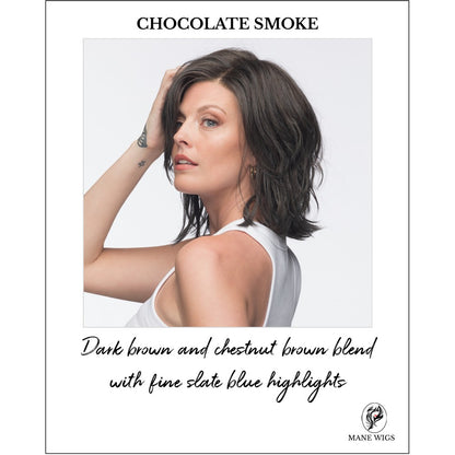 CHOCOLATE SMOKE-Dark brown and chestnut brown blend with fine slate blue highlights