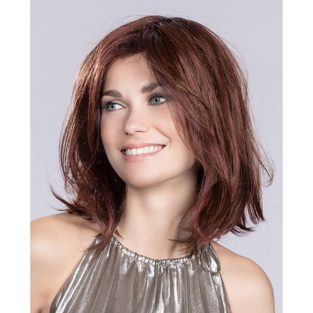 Debra | Auburn Red Synthetic Mono Top Wig with Lace Front | Clearance